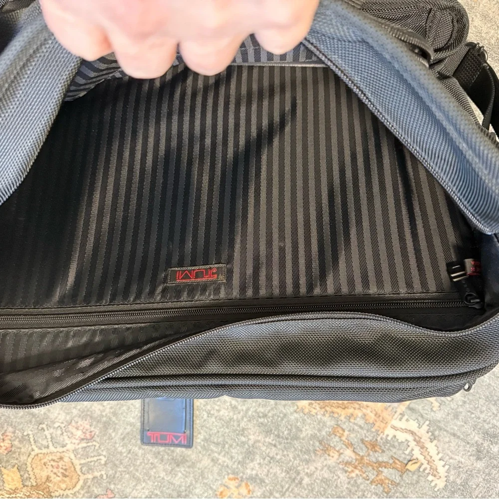 Tumi oversized black briefcase